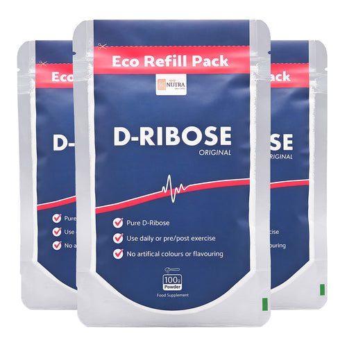 3 x SC Nutra D-Ribose Original Powder Eco Refill Pack Bundle. 3 for 2 Bundle.