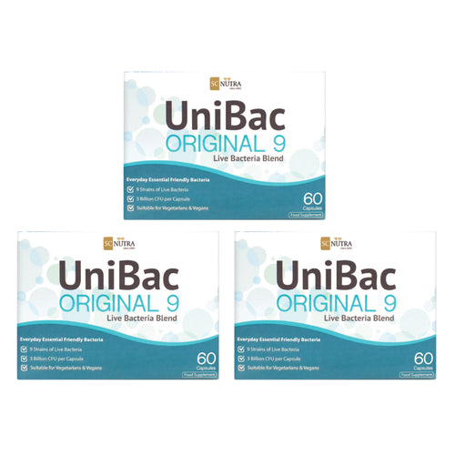 UniBac Original 9 Bundle. 3 x UniBac Original 9 Live Bacteria Blend. 3 for 2 Bundle.