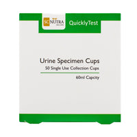 SC Nutra Quickly Test Urine Specimen Cups. Easy sample collection, often used alongside urine test strips.