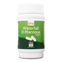 Waterfall D-Mannose Original Caplets Value Pack. Tub front. 