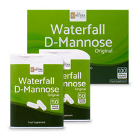 Waterfall D-Mannose 500mg Caplets (Easy to swallow capsule sized tablets).