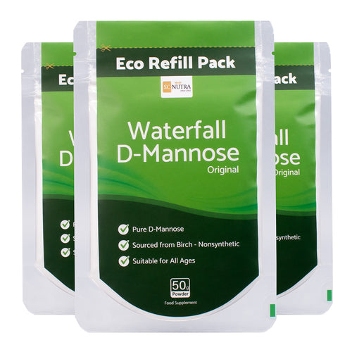 3 x Waterfall D-Mannose Eco Refill Pack Bundle. 3 for 2 Bundle.