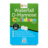 Waterfall D-Mannose Children Original Melt in the mouth tablets. 250mg D-mannose tablets. Suitable for boys & girls aged 3 plus.