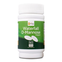 Waterfall D-Mannose Original 1000mg Tablets Value Pack. Tub front. 