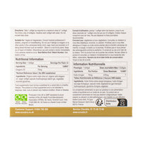 Back of box for Wild Oregano Oil C80 Softgel Capsules. Directions, suitability, storage and nutritional information.