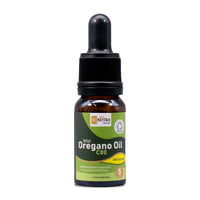 Organic Wild Oregano Oil C80 Advanced bottle. Brown glass bottle with pipette. 