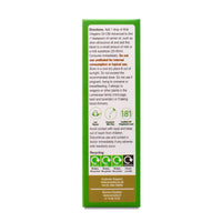 Organic Wild Oregano Oil C80 Advanced box side. Directions & Warnings. Do not use undiluted for internal consumption or topical use. 