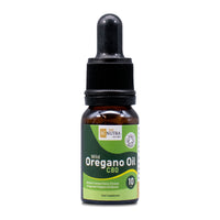 SC Nutra Wild Oregano Oil C80 10ml bottle front. Brown glass bottle with black pipette. 