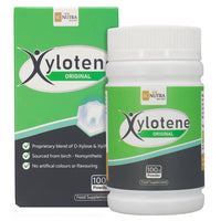 SC Nutra’s Xylotene Powder. Front of box and tub. Blend of D-Xylose & Xyiltol.