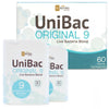 UniBac Original 9 – Unified Live Bacteria. Originally launched as Anna & John’s Probiotic Blend. Each box contains two pocket-sized travel friendly dispensers. 